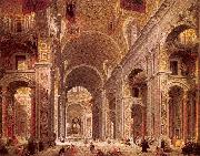 Panini, Giovanni Paolo Interior of Saint Peter's, Rome china oil painting reproduction